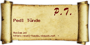 Pedl Tünde névjegykártya