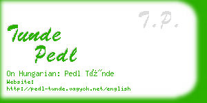 tunde pedl business card